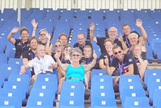 Aanmoediging door team Belgium