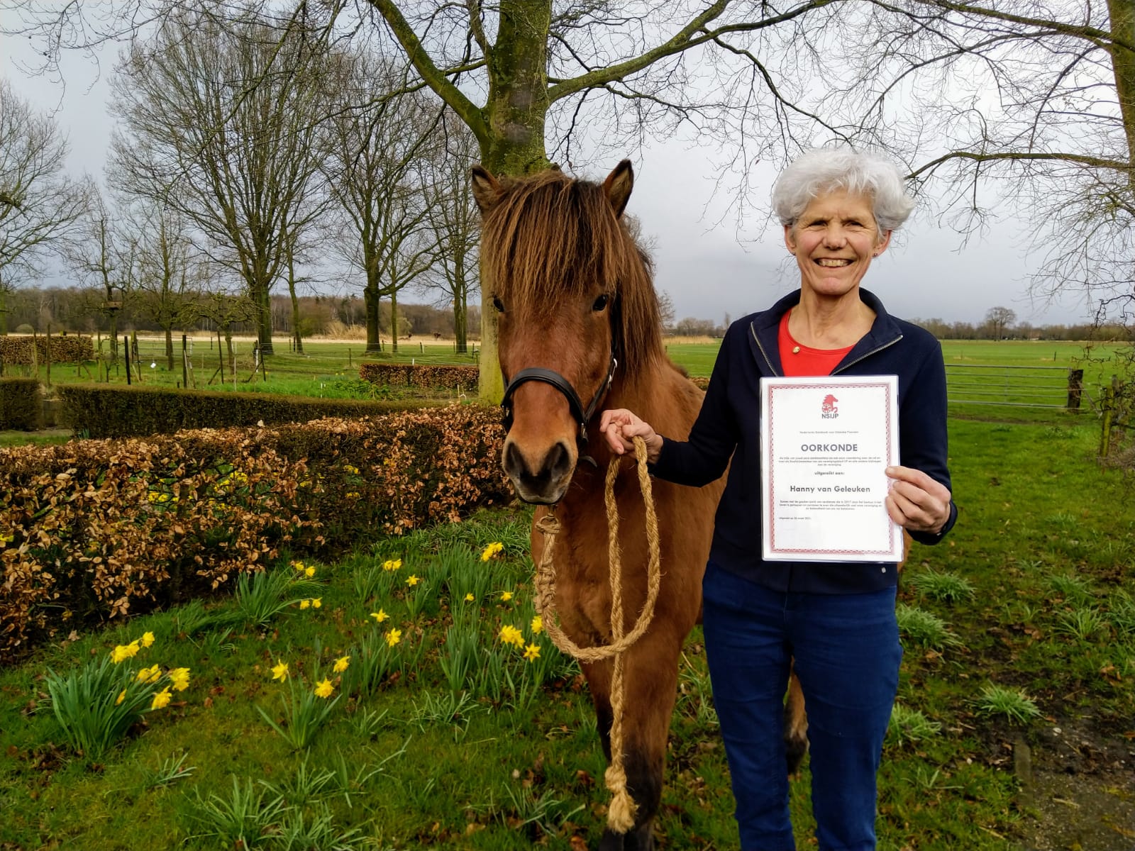 Erespeld voor Hanny van Geleuken