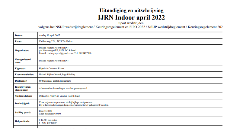 meer informatie IJRN indoor