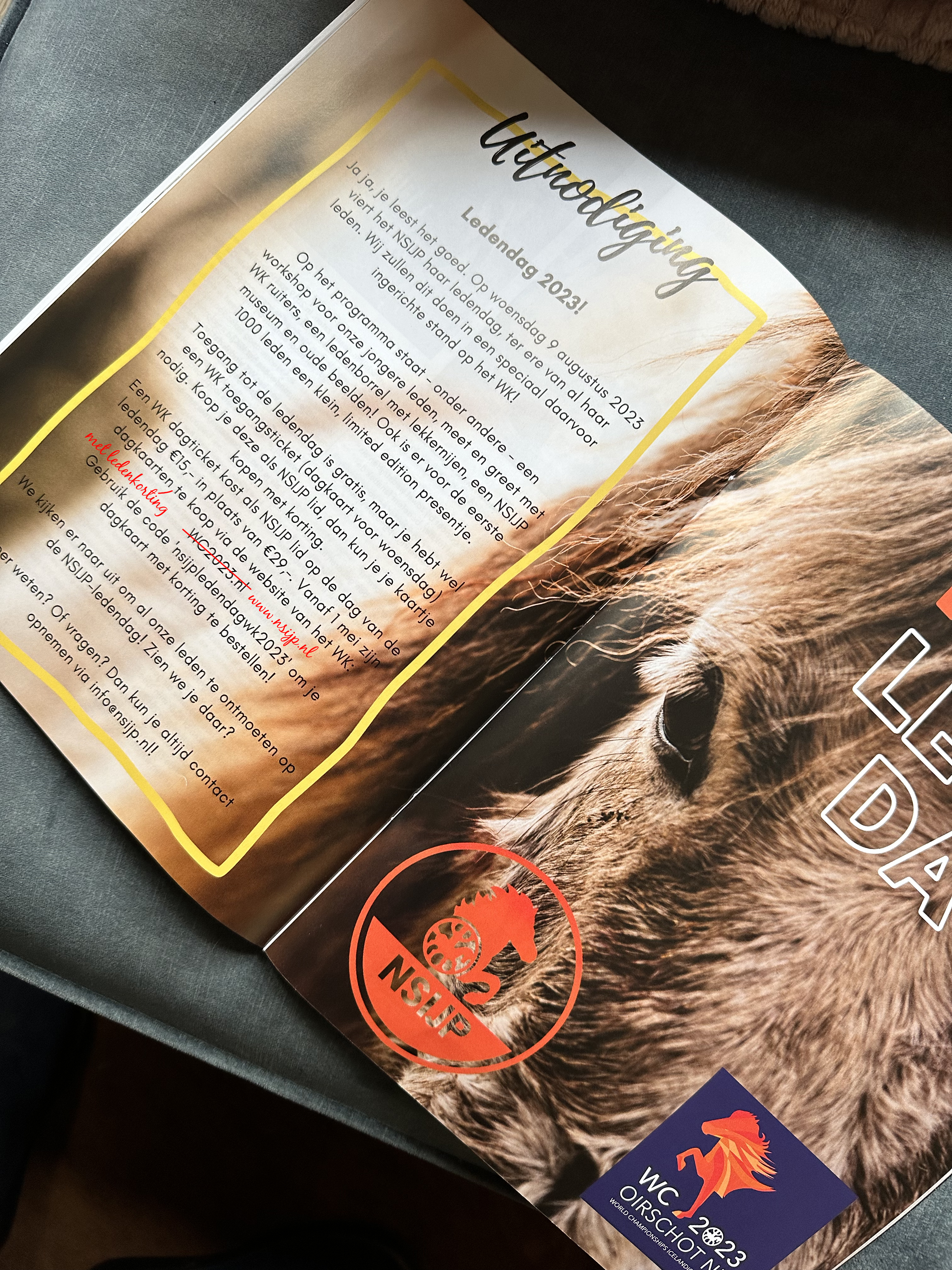 LET OP: belangrijke rectificatie NSIJP Ledendag!