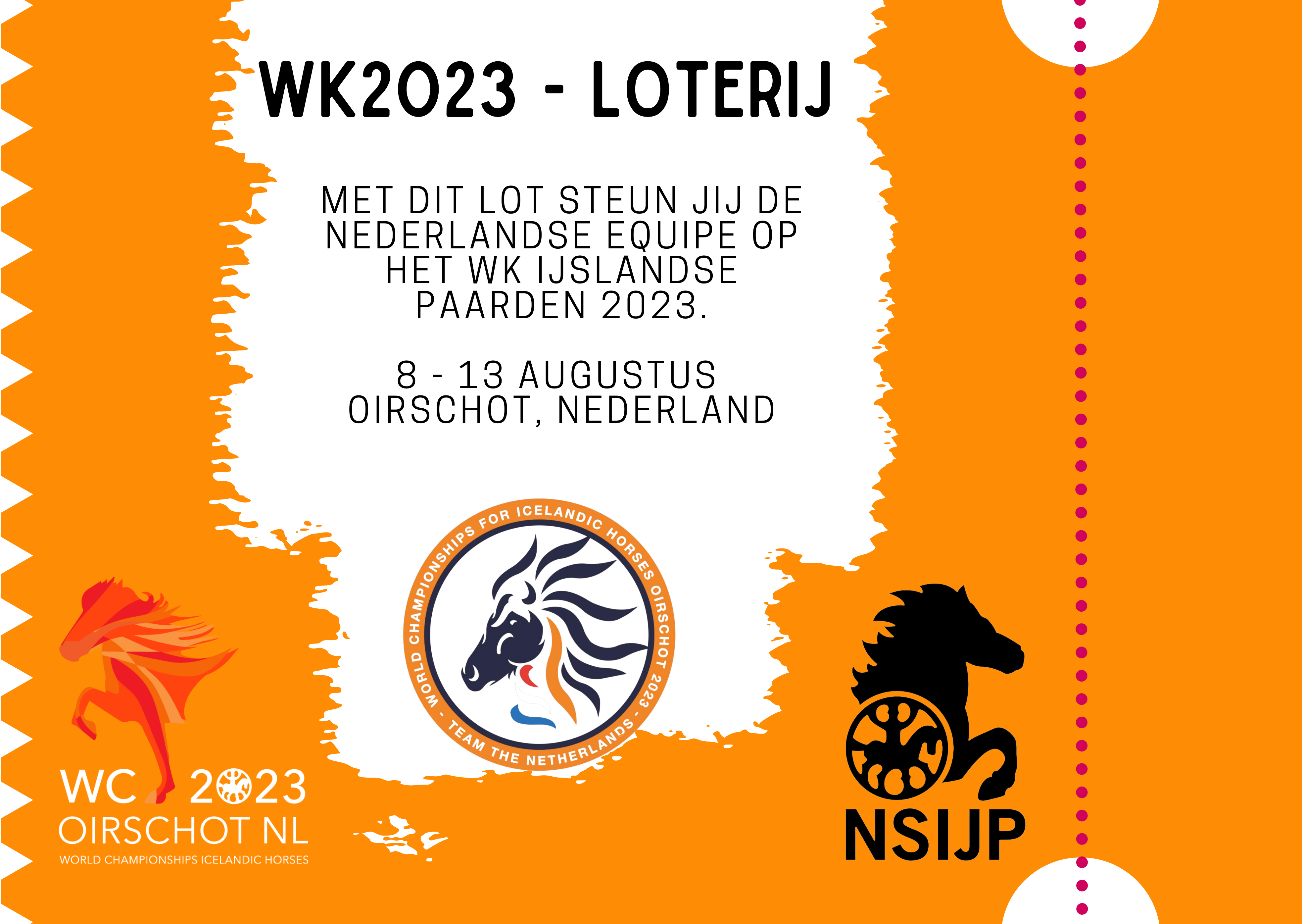 Mega loterij: Steun onze ruiters op het WK!