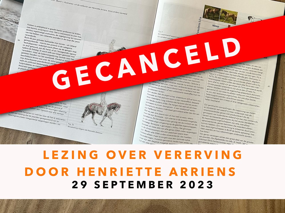 Lezing 29 september Henriette Arriens over vererving GECANCELD