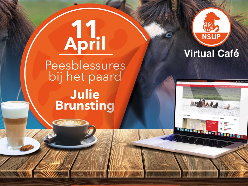 Virtual Café 11 april: “Peesblessures bij het paard” door Julie Brunsting